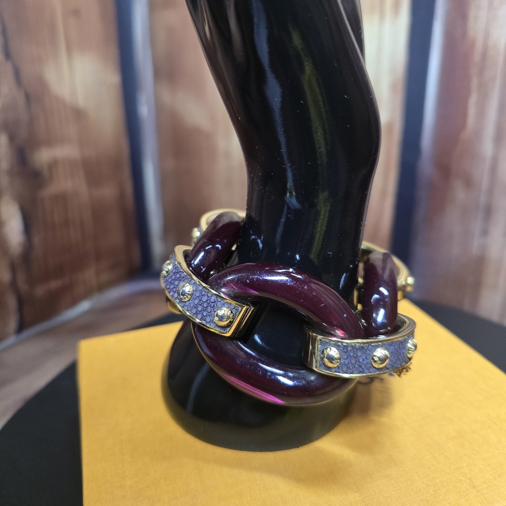 LOUIS VUITTON Gimia Crew Bracelet In Bordeaux - FULL INCLUSION - COA - Picture 7 of 14